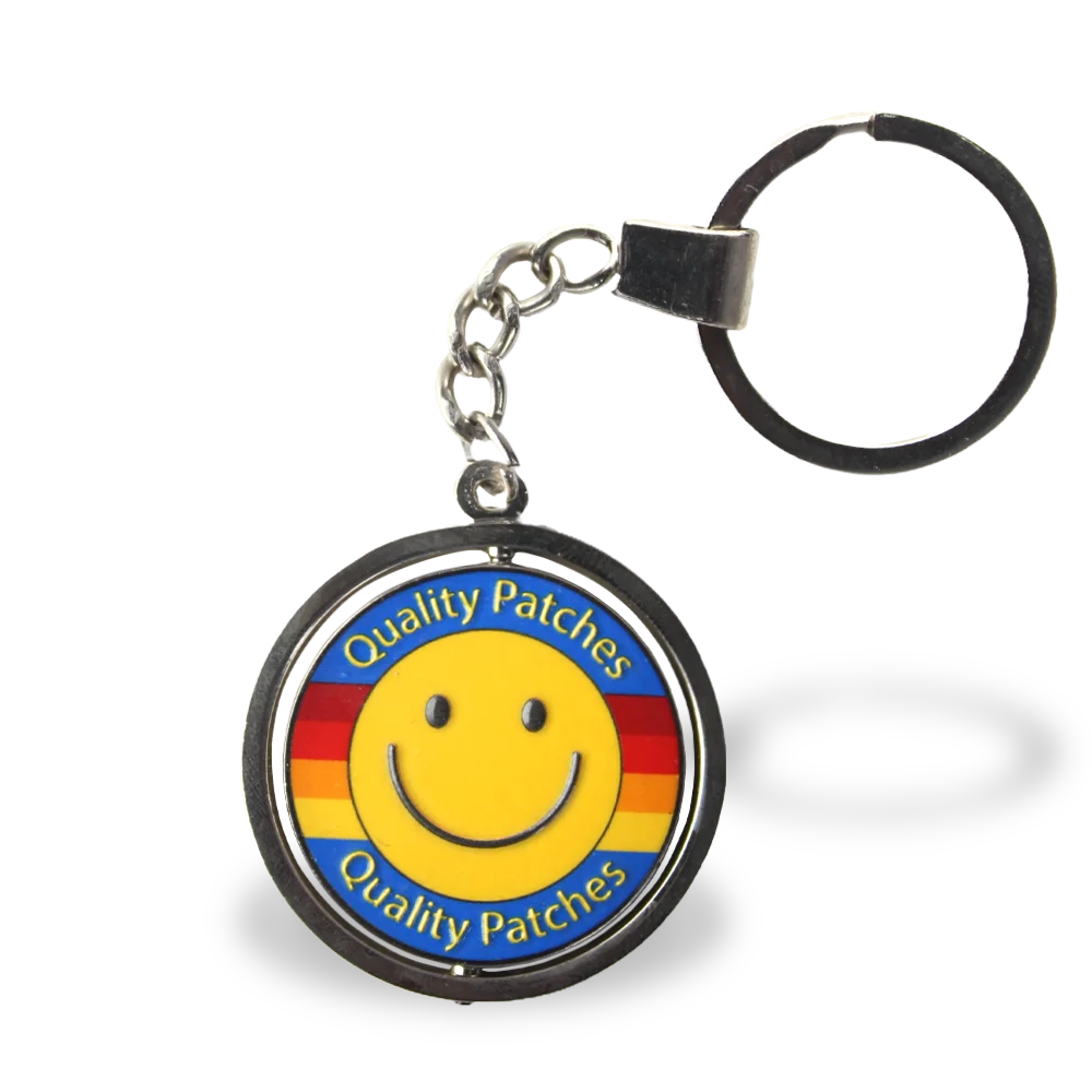 Metal UV Spin keychain