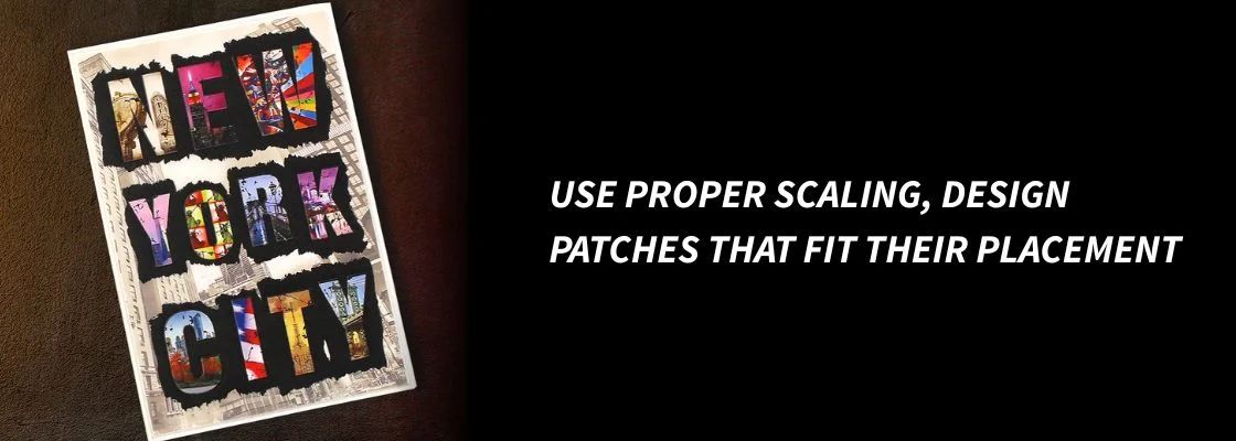 Use Proper Scaling, Design Patches That Fit Their Placement